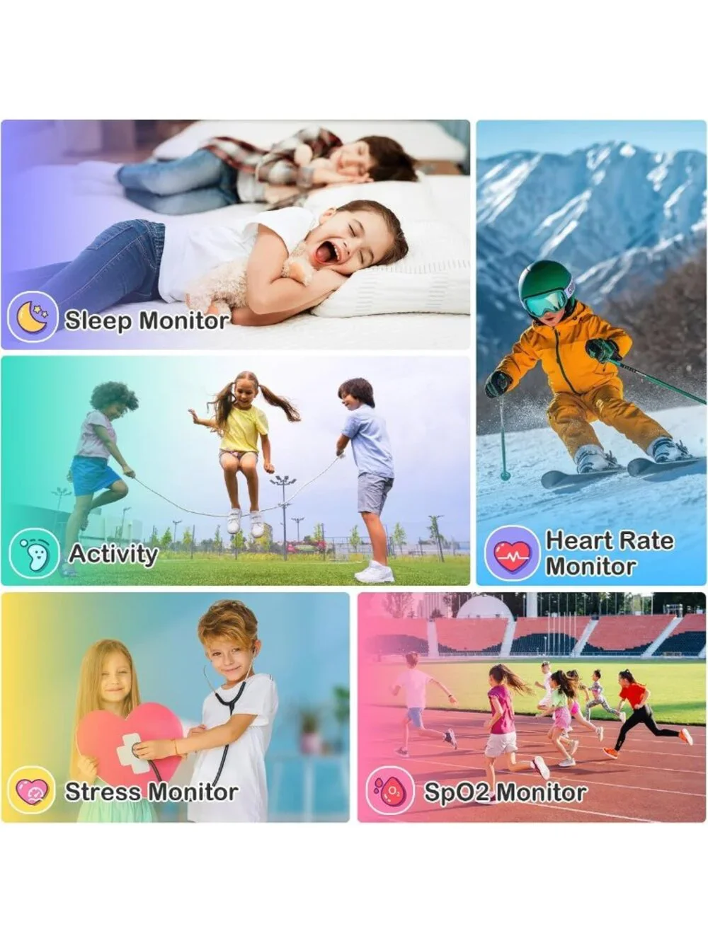 Waterproof Kids Smart Watch for Girls - Fitness Tracker & Sports Activity